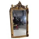 LARGE ORNATE GOLD CHERUB MIRROR