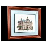 FRAMED AND MATTED 1992 CASTLE QUALITY NEEDLEPOINT