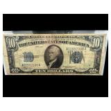 1934 $10 BLUE SEAL SILVER CERTIFICATE NOTE