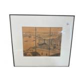 CLAUDE HOWELL DRAWING WILMINGTON HARBOR 1933