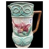 MAJOLICA ANTIQUE SMALL PITCHER