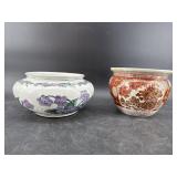 LOT OF 2 SMALL ORIENTAL PLANTERS