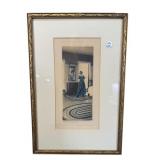 WALLACE NUTTING INTERIOR TITLED PINNING THE LACE