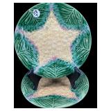 2 ANTIQUE ETRUSCAN MAJOLICA PLATES