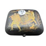 SMALL CHINOISERIE PAPER MACHE TRINKET BOX