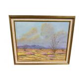 DESERT SCENE OIL ON CANVAS BY JIM FEELEY