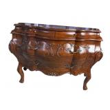 CHERRY CARVED BOMBAY FORMED CHEST