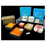 9 PC LOT VARIOUS TRINKET BOXES