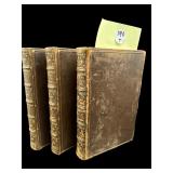 3 VOLUMES OF MILTONS POETICAL WORKS LEATHER BOUND