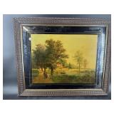 ART DECO PRINT RIVER SCENE