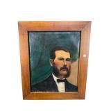 ANTIQUE OIL ON CANVAS PORTRAIT