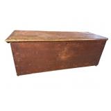 19TH CENTURY POPLAR PRIMITIVE BLANKET BOX