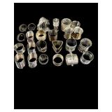 LOT OF 24 SILVER PLATE NAPKIN RINGS