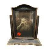 1930S ART DECO WOOD PEDESTAL PICTURE FRAME