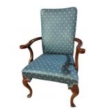 HICKORY CHAIR SOLID MAHOGANY OPEN ARM CHAIR