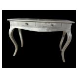 ITALIAN STEEL ADORNED 2 DRAWER CONSOLE TABLE