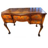 ALL BURLED 19TH CENTURY CHIPPENDALE DESK