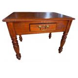 18TH CENT. SOLID MAHOGANY LEATHER TOP 1 DRAWER