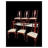 6 KNOB CREEK QUEEN ANNE DINING ROOM CHAIRS