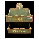 WOODEN PAINT DECORATED HANGING SHELF