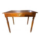 19th CENT. PEGGED CHERRY TABLE