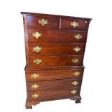 STATTON SOLID CHERRY CHEST ON CHEST