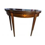 MAHOGANY INLAID FLIPTOP GAME TABLE