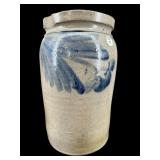 ANTIQUE BLUE MARK DECORATED CROCK