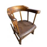 ANTIQUE BARREL BACK CHILDS ROCKER