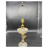 CRYSTAL SWIRL TABLRE LAMP AS IS