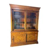 ETHAN ALLEN MONUMENTAL SLIDING GLASS BOOKCASE