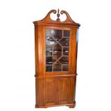 HIGH QUALITY SOLID MAHOGANY CORNER CABINET