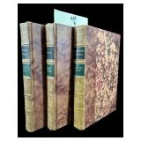 3 VOLUMES OF VARIOUS AUTHOR 1933 LEATHER BOUND