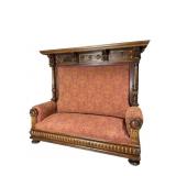 RENAISSANCE VICTORIAN WALNUT TALL SETTEE