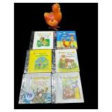 LOT OF 6 LITTLE GOLDEN BOOKS & LANG EGG CHICKEN