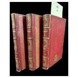 3 VOLUMES OF 1849 LAMARTINE NOVELS LEATHER BOUND