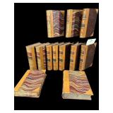 12 VOLUMES OF WAVERLY NOVELS ANTIQUE LEATHER
