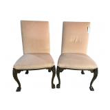 2 HEAVY CARVED 19TH CENTURY CHIPPENDALE CHAIRS