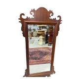 MAHOGANY BOMBAY BEVELLED CHIPPENDALE MIRROR