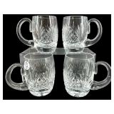 SET OF 4 QUALITY CUT CRYSTAL SMALL TANKARDS