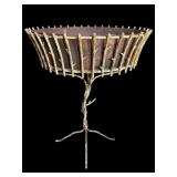 IRON TWIG FORM PEDESTAL PLANTER