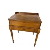 19TH CENTURY LIFT TOP PEGGED PLANTATION DESK