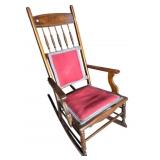 WALNUT VICTORIAN SPINDLE BACK ROCKER