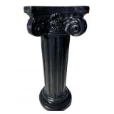 BLACK LACQUER GRECIAN PEDESTAL