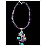 DESIGNER JAY KING STERLING TURQUOISE& AMETHYST