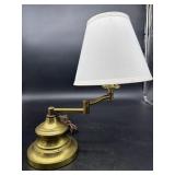 SMALL BRASS SWING ARM LAMP