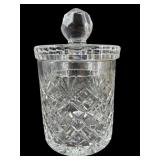 LARGE QUALITY CUT CRYSTAL BISCUIT BARREL