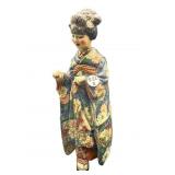 TALL CERAMIC ORIENTAL LADY FIGURINE
