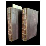2 VOLUMES OF ANTIQUE DIARY & LETTERS OF MADAME