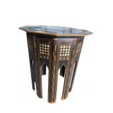 ALL INLAID MOTHER OF PEARL MIRRORED TOP TABLE